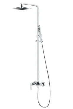 Cersanit Mille - Doucheset Met Kraan, 20x20 Cm, Chroom S951-339