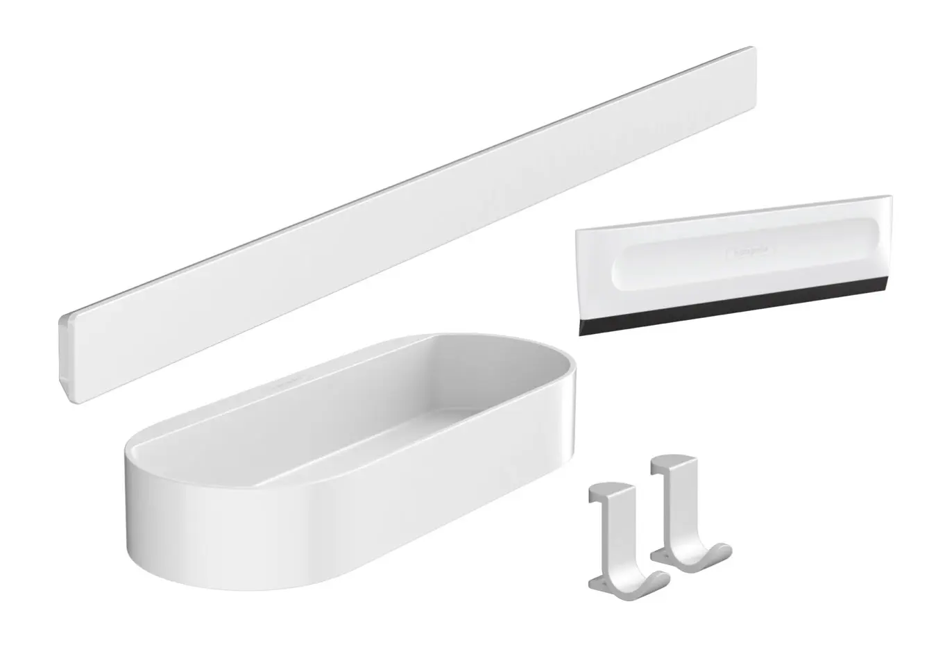 Hansgrohe WallStoris - Badkamer Accessoireset, Mat Wit 27967700 1 Hansgrohe WallStoris - Badkamer Accessoireset, Mat Wit 27967700