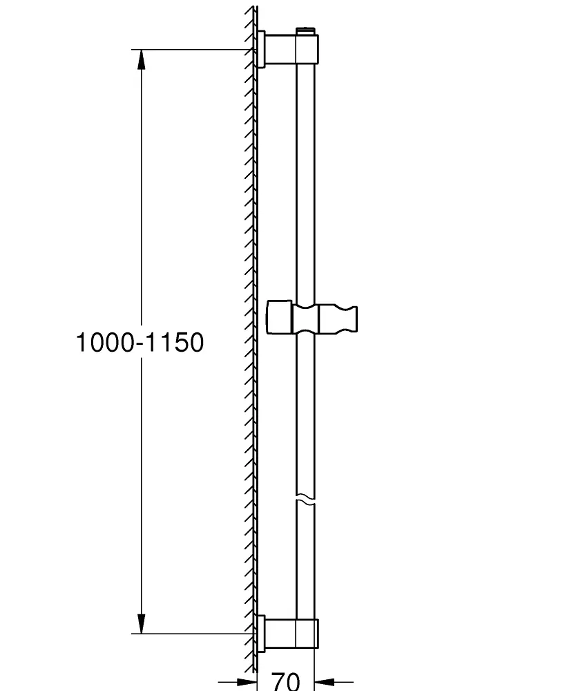 Grohe Vitalio Universal - Douchestang 115 Cm, Chroom 26970001 2 Grohe Vitalio Universal - Douchestang 115 Cm, Chroom 26970001 - Afbeelding 2