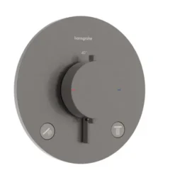 Hansgrohe Ecostat Comfort S - Thermostatische Inbouwkraan, Voor 2 Functies, Geborsteld Zwart Chroom 33715340