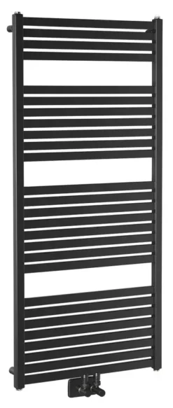 Aqualine Verwarming - Radiator Tondi 600x1330 Cm, Centrale Aansluiting, Mat Zwart DT486T