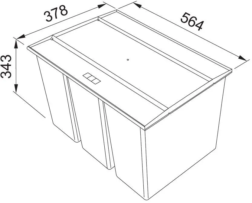 Franke Sorters - Easysort 600-3-0 Inbouw Prullenbak 121.0494.192 2 Franke Sorters - Easysort 600-3-0 Inbouw Prullenbak 121.0494.192 - Afbeelding 2