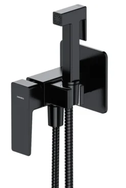 OMNIRES Parma - Inbouw Bidetkraan Met Douche, Met Inbouwdeel, Mat Zwart SYSPMBI2BL