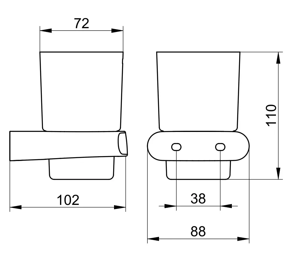 Keuco Elegance - Tandenborstelbeker Met Houder, Mat Glas/chroom 11650019000 2 Keuco Elegance - Tandenborstelbeker Met Houder, Mat Glas/chroom 11650019000 - Afbeelding 2