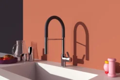 Ideal Standard Gusto - Keukenkraan Met Flexibele Arm En Douche, Chroom/zwart BD417AA -Sanitino Winkel 08ab9d9f2206668f69e200f9