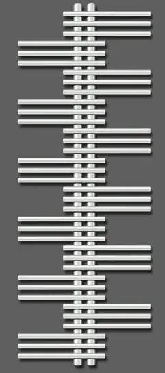 Zehnder Yucca - Badkamerradiator 134x60 Cm, Recht, Middenaansluiting 5 Cm, één Rij, Wit Laqué YS-130-060