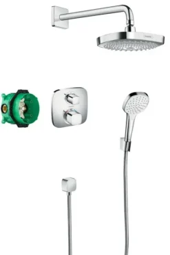 Hansgrohe Croma Select E - Doucheset 180 Met Ecostat Thermostaat, 2jet, Chroom 27294000