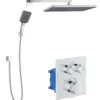 Kielle Arkas I - Thermostatische Inbouwkraan, Voor 2 Functies, Met Accessoires En Huis, Chroom 20611SPT40