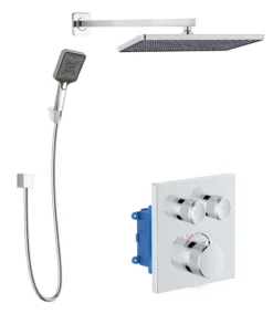 Kielle Arkas I - Thermostatische Inbouwkraan, Voor 2 Functies, Met Accessoires En Huis, Chroom 20611SPT40