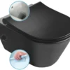 Sapho Avva - Hangend Toilet Met Bidetdouche, Rimless, Mat Zwart 100315-110
