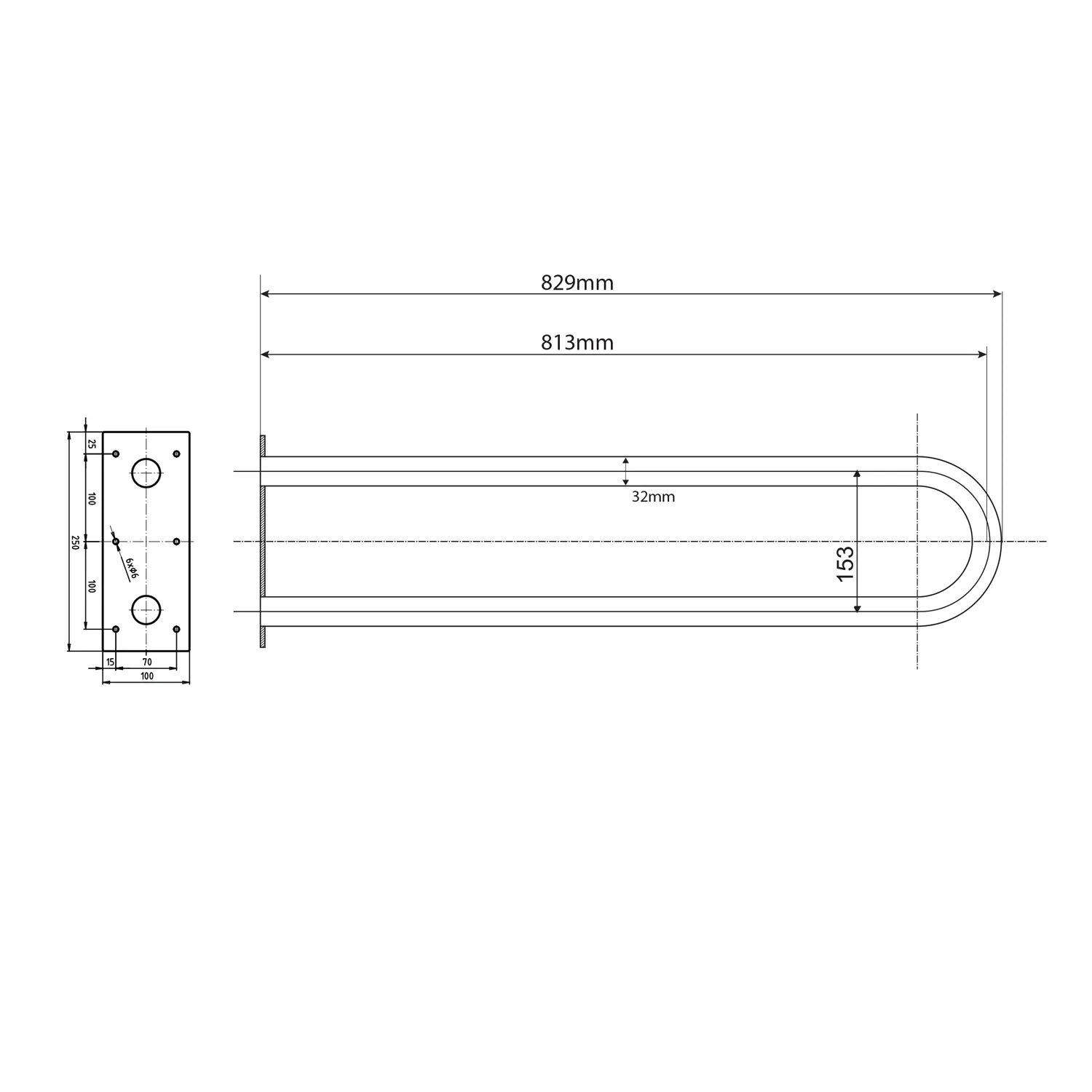 Sapho Badkamer Apparatuur - Handgreep, Lengte 8 Cm, Wit XH540W 2 Sapho Badkamer Apparatuur - Handgreep, Lengte 8 Cm, Wit XH540W - Afbeelding 2