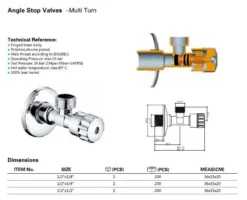 Aqualine Multiturn - Hoekventiel 1/2x3/8, Zonder Moer, Chroom 5316 5 Aqualine Multiturn - Hoekventiel 1/2x3/8, Zonder Moer, Chroom 5316 -Sanitino Winkel 0d8ff8c4d410a721550cd540