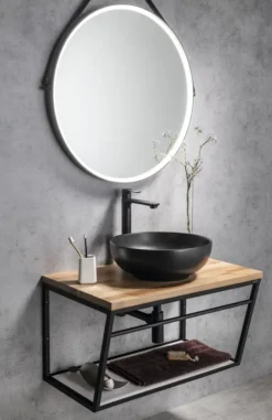 Sapho Ska - Onder Wastafelconstructie Met Planchet, 75 Cm, Mat Zwart SKA102 -Sanitino Winkel 0ef321fd42596dc8eae5601b