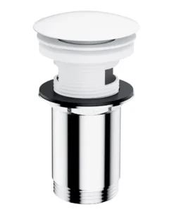 OMNIRES Toebehoren - Wastafel Afvoerplug, ClickClack, Mat Wit A706BM