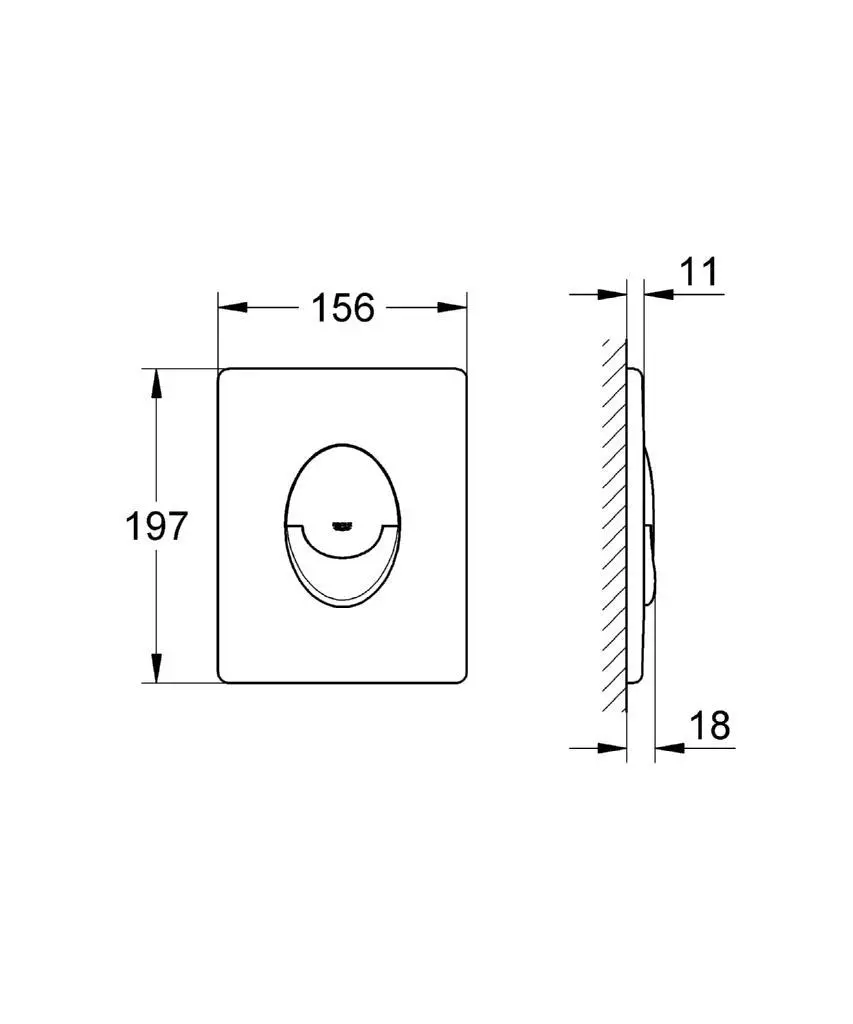 Grohe Skate Air - Bedieningspaneel, Chroom 38505000 2 Grohe Skate Air - Bedieningspaneel, Chroom 38505000 - Afbeelding 2