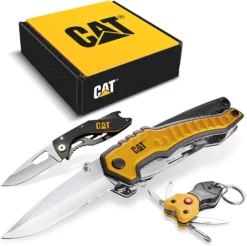 Caterpillar Gereedschap - Multifunctionele Cadeauset, 2 Messen En Een Sleutelhanger CT240125