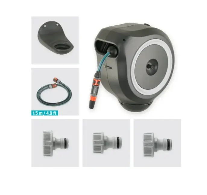 Gardena RollUp - RollUp M Wandslangenbox, Wandmontage, Met 20 M Slang, Wit 18612-20 4 Gardena RollUp - RollUp M Wandslangenbox, Wandmontage, Met 20 M Slang, Wit 18612-20 - Afbeelding 4