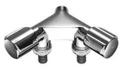 Schell Comfort - Secundaire Aansluiting Dubbele Klep, Chroom 033660699