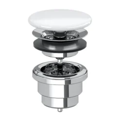 Villeroy & Boch Toebehoren - Niet-afsluitbare Afvoerplug, Alpine Wit 68080001