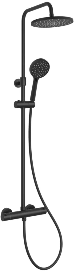 Kielle Oudee - Doucheset Met Thermostaat, 23 Cm, 3jet, Mat Zwart 20602024