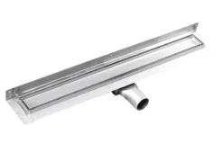 Gelco Manus - Roestvrijstalen Douchegoot PIASTRA Met Rooster Voor Tegels, Wandmontage, 85x11x6 Cm GMP94