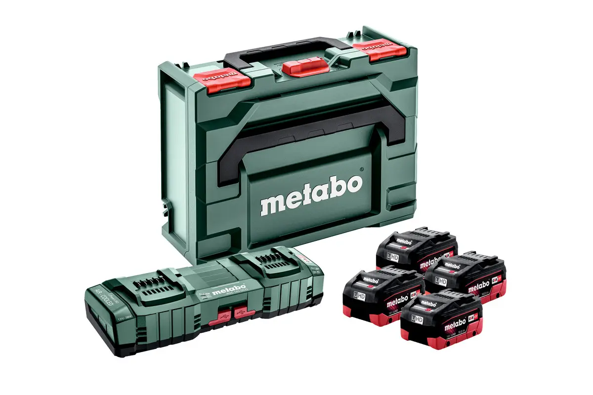 Metabo Toebehoren - Set 8A Oplader En 4x Accu 18 V LiHD 10,0 Ah 685143000 1 Metabo Toebehoren - Set 8A Oplader En 4x Accu 18 V LiHD 10,0 Ah 685143000