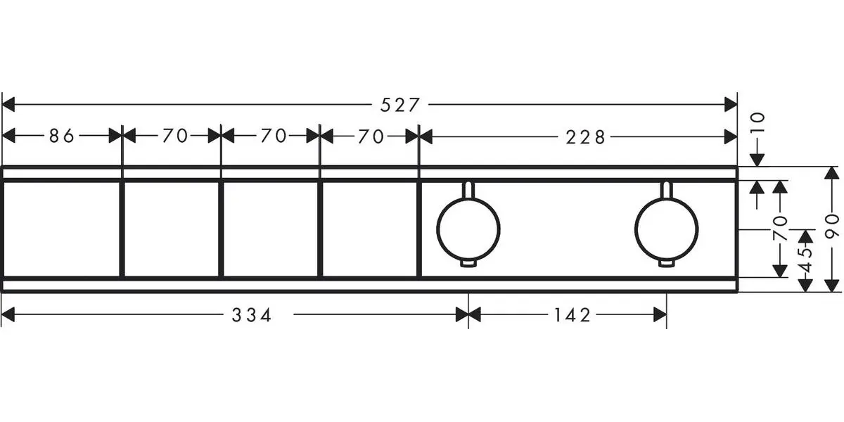 Hansgrohe RainSelect - Afbouwdeel Voor Inbouw Douchethermostaat Voor 3 Functies, Chroom 15381000 2 Hansgrohe RainSelect - Afbouwdeel Voor Inbouw Douchethermostaat Voor 3 Functies, Chroom 15381000 - Afbeelding 2