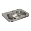 Sanela RVS Wastafels - Wastafel Met Overloop 560x420 Mm, Met Kraangat, Roestvrij Staal SLUN 26