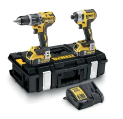 DeWALT Gereedschap - 18 V ACCU-klopboor- En Slagmoersleutelset, 2x 5,0 Ah Ah XR Accu's, Lader DCK266P2