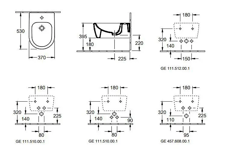Villeroy & Boch Avento - Wandbidet 530x370 Mm, Alpine Wit 54050001 2 Villeroy & Boch Avento - Wandbidet 530x370 Mm, Alpine Wit 54050001 - Afbeelding 2