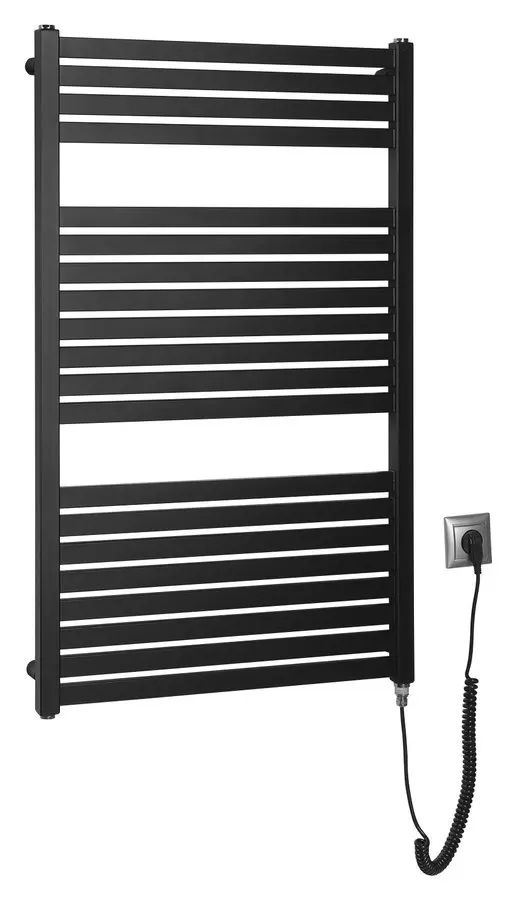 Aqualine Verwarming - Radiator, 600x970 Cm, 400 W, Mat Zwart DE466T 1 Aqualine Verwarming - Radiator, 600x970 Cm, 400 W, Mat Zwart DE466T