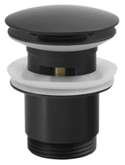 Sapho Afvoerpluggen - Afsluitbare Afvoerplug, ClickClack, Grote Plug, Zwart CV1007B