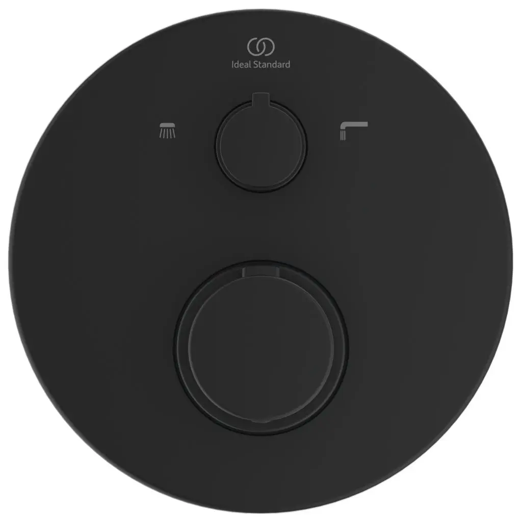 Ideal Standard CeraTherm - Thermostatische Kraan T100 Voor 2 Uitgangen Inbouw, Zwart A5815XG 3 Ideal Standard CeraTherm - Thermostatische Kraan T100 Voor 2 Uitgangen Inbouw, Zwart A5815XG - Afbeelding 3