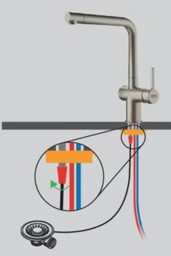 Franke Active - Keukenkraan FN 5351.901, Met Twist Afvoerbediening En Uittrekbare Handdouche, Mat Zwart 115.0669.769 -Sanitino Winkel 2dc55d646638831a36e8a3d6