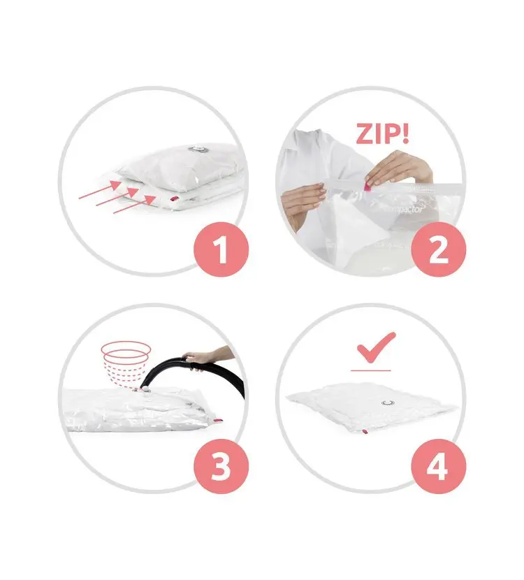 Compactor Opbergdozen - Set Vacuüm-opbergzakken, Maat L, Transparant RAN10461 8 Compactor Opbergdozen - Set Vacuüm-opbergzakken, Maat L, Transparant RAN10461 - Afbeelding 8