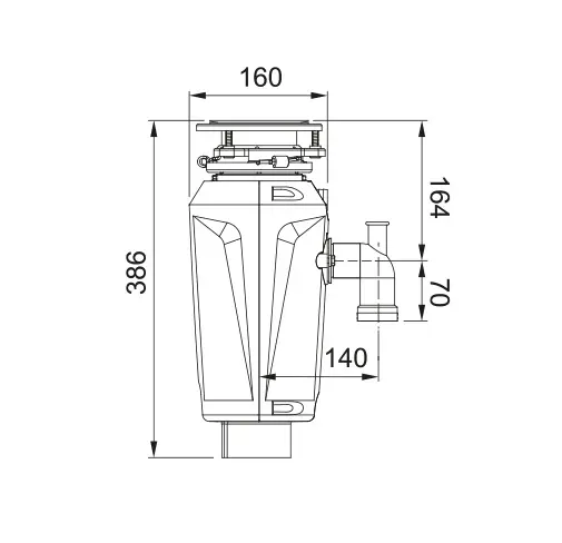 Franke Toebehoren - Spoelbak-shredder Voor Keukenafval Slim 75 134.0715.096 2 Franke Toebehoren - Spoelbak-shredder Voor Keukenafval Slim 75 134.0715.096 - Afbeelding 2