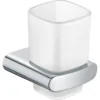 Keuco Elegance - Tandenborstelbeker Met Houder, Mat Glas/chroom 11650019000