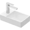 Villeroy & Boch Avento - Fontein 36x22 Cm, Zonder Overloop, 1 Kraangat Links, CeramicPlus, Alpine Wit 43003RR1