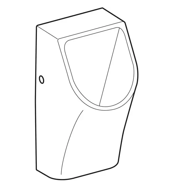 Geberit Smyle - Urinoir, Waterloos, Wit 500.255.01.1 3 Geberit Smyle - Urinoir, Waterloos, Wit 500.255.01.1 - Afbeelding 3