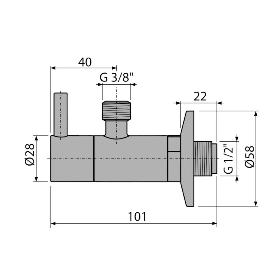Alcadrain Hoekventielen - Hoekventiel Met Filter, Glanzend Wit ARV001B 2 Alcadrain Hoekventielen - Hoekventiel Met Filter, Glanzend Wit ARV001B - Afbeelding 2