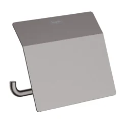 Hansgrohe AddStoris - Toiletrolhouder Met Deksel, Geborsteld Zwart Chroom 41753340