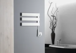 Aqualine Verwarming - Elektrisch Handdoekenrek Elvis, 48x33x5 Cm, 50W, Wit EB480 -Sanitino Winkel 33ec7b12692b75859bd2fb13