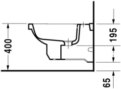 Duravit 1930 - Wandbidet 360x580 Mm, Met WonderGliss, Wit 02661000001 -Sanitino Winkel 342452c68584fd6f1feef233 1