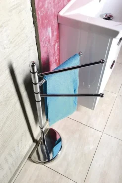 Aqualine Accessoires - Staande Handdoekhouder, Chroom HI31 -Sanitino Winkel 36948db455846c473d2ec5b0