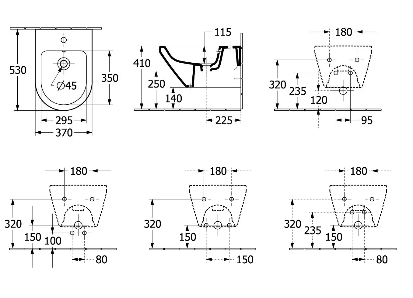 Villeroy & Boch Architectura - Hangend Bidet, Kraangat, Alpine Wit 74870001 2 Villeroy & Boch Architectura - Hangend Bidet, Kraangat, Alpine Wit 74870001 - Afbeelding 2