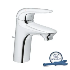 Grohe Wave - Wastafelkraan Met Waste, Chroom 23581001