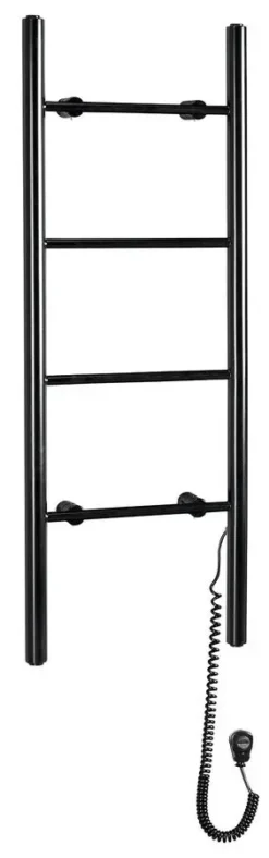 Sapho Verwarming - Elektrisch Handdoekdroger Karbo 40x112 Cm, Mat Zwart KB904