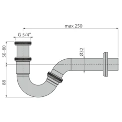 Alcadrain Sifons - Bidetsifon, Chroom A45G -Sanitino Winkel 3ae6e3bb82c070de1e54a374