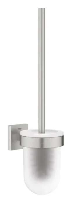 Grohe QuickFix Start Cube - Wandgemonteerde Toiletborstel Met Houder, Glas/supersteel 40977DC0