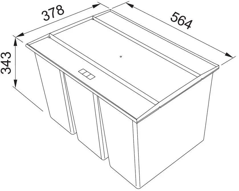 Franke Sorters - Easysort 600-2-2 Inbouw Prullenbak 121.0494.193 2 Franke Sorters - Easysort 600-2-2 Inbouw Prullenbak 121.0494.193 - Afbeelding 2